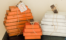 Fall Porch Wooden Pumpkins