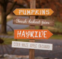 Fall Porch Wooden Pumpkins