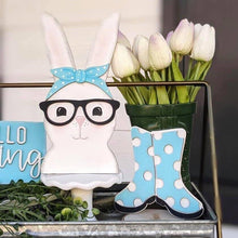 Nerdy Bunny w/ Headband OR Flowers  & Stand